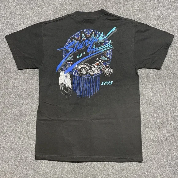 Sturgis 2003 t shirt men Biker Sz Med eagle dreamcatcher South Dakota SD VTG